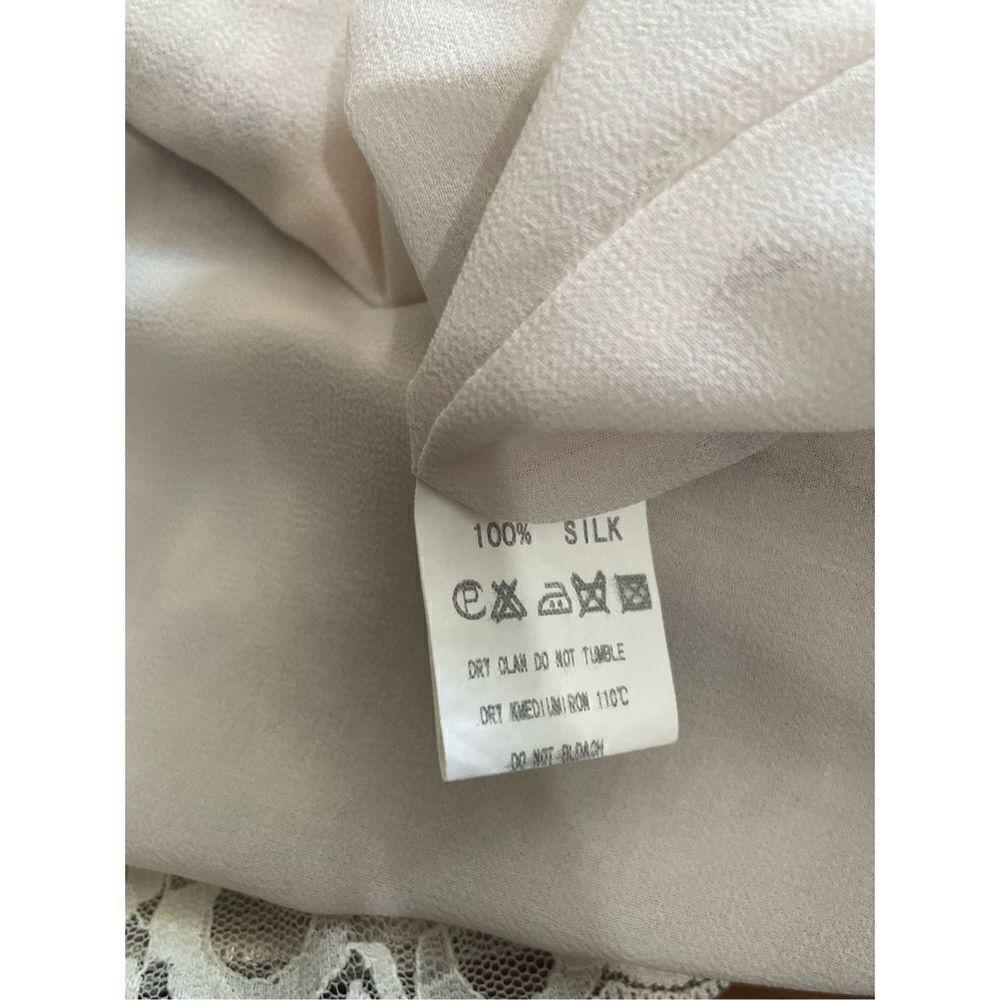 Emoressions Style Women’s Cream embroidered shift dress 100% silk size 4 - Picture 7 of 11